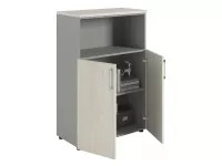 Шкаф NW 1280/2 полузакрытый белое дерево/серый