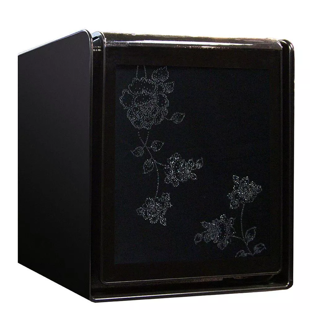 Огневзломостойкий сейф Lucell LU-1000BW#P Бело-лиловая роза Swarovski