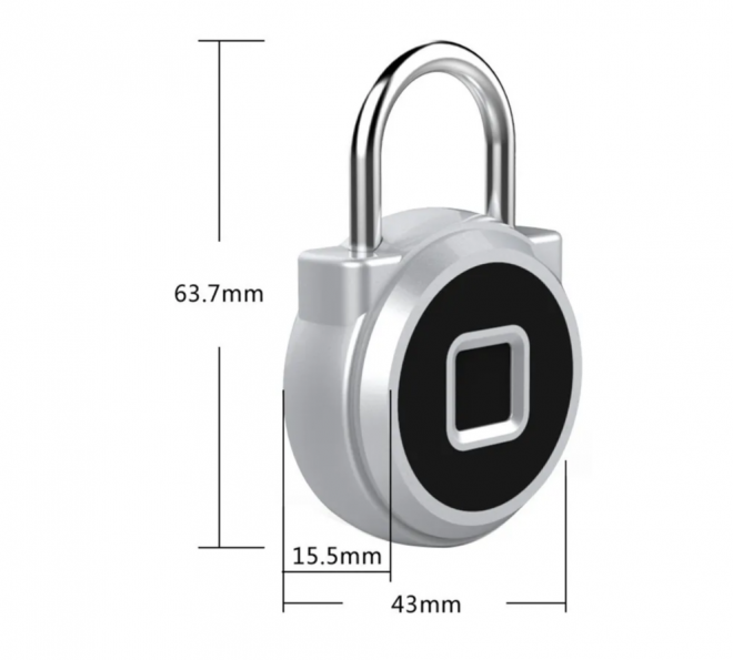 Умный навесной биометрический электронный замок SAFEBURG SMART Padlock 1960 Умный навесной биометрический электронный замок SAFEBURG SMART Padlock 1960