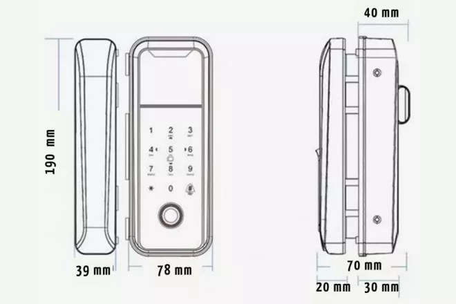 Умный дверной электронный замок SAFEBURG SMART GLAZZ BLACK Умный дверной электронный замок SAFEBURG SMART GLAZZ BLACK
