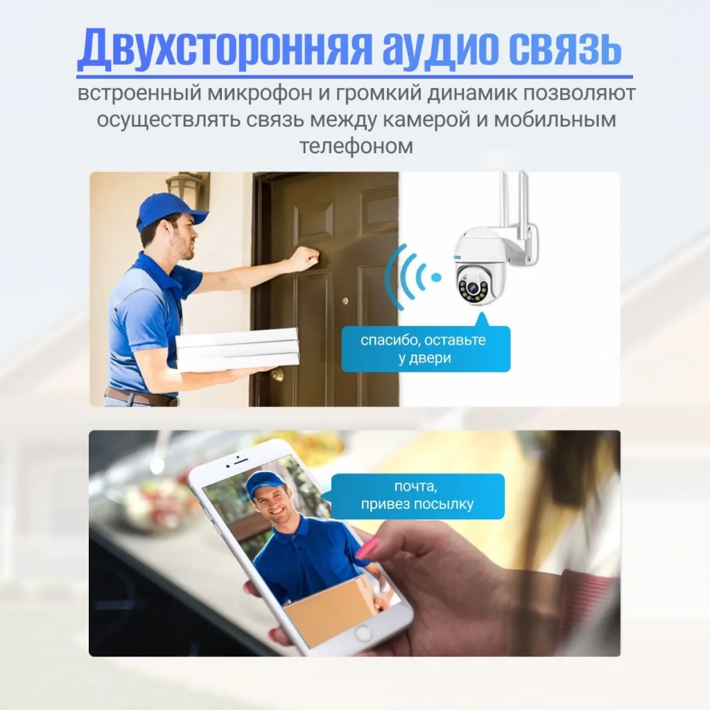 Камера видеонаблюдения wifi уличная 4К SAFEBURG EYE-88