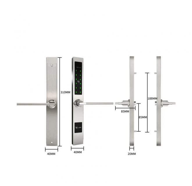 Умный электронный дверной замок SAFEBURG SMART SLIM LOCK