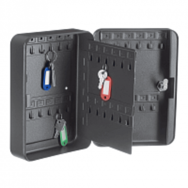 Ключница настенная металлическая с замком SAFEBURG Key-48 Black