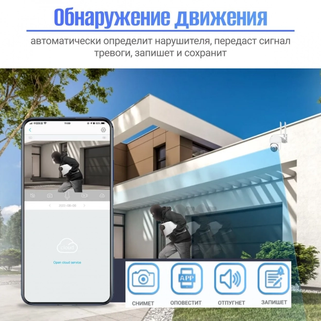 Камера видеонаблюдения wifi уличная 4К SAFEBURG EYE-88