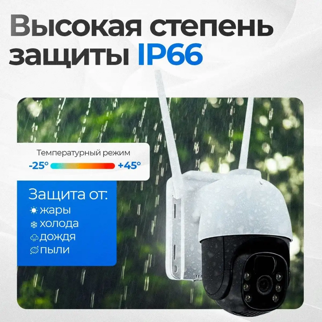 Камера видеонаблюдения наружная 4G c солнечной панелью SAFEBURG