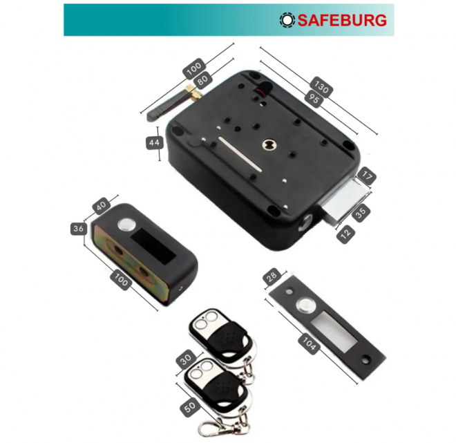 Межкомнатный дверной замок электронный SAFEBURG WIRELESS LOCK 1930