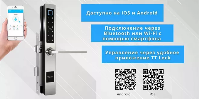 Умный электронный дверной замок SAFEBURG SMART SLIM LOCK