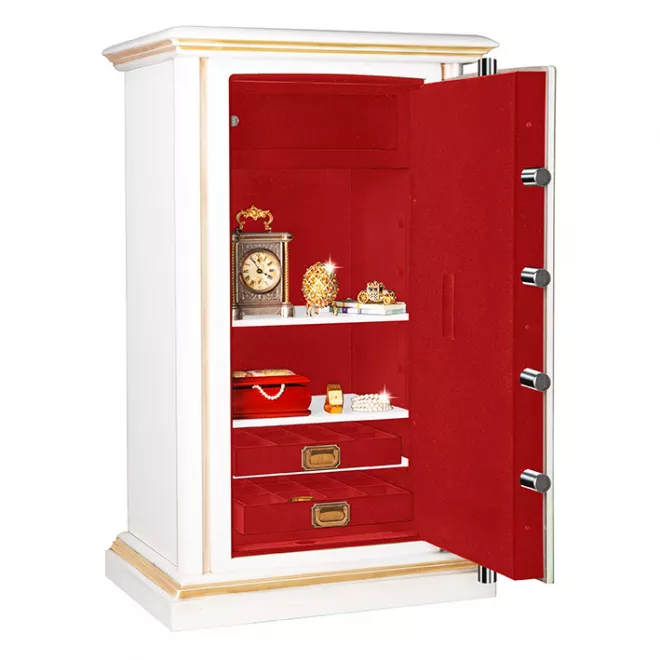 Элитный сейф в дереве для дома и квартиры Safewood 112EL Flock Patina