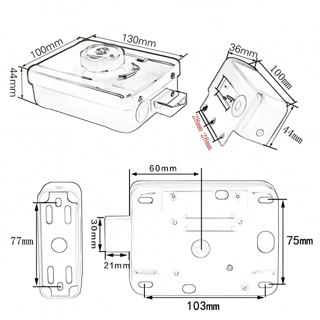Замок электронный дверной SAFEBURG WIRELESS LOCK 3180