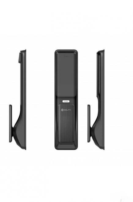 Врезной электронный дверной замок Solity GSP-2000BK BLACK с отпечатком пальца