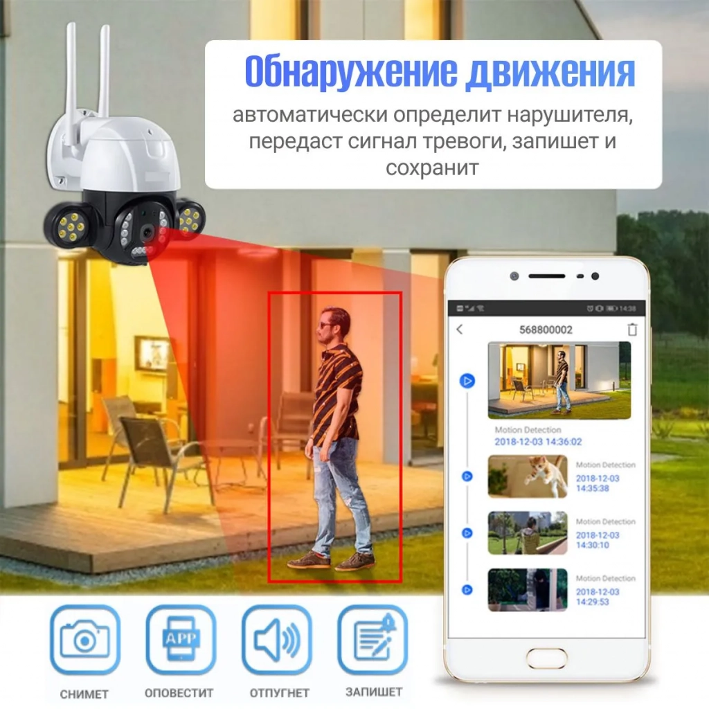 Камера видеонаблюдения wifi уличная SAFEBURG EYE-2330