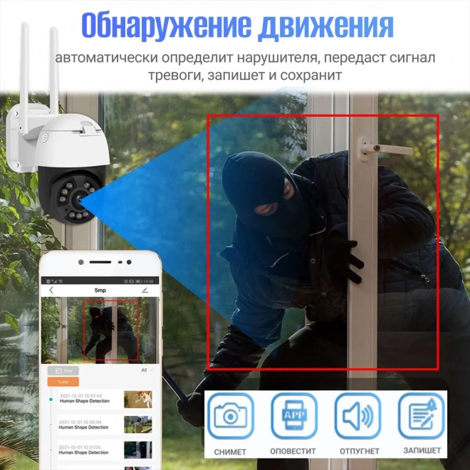 Камера видеонаблюдения wifi уличная SAFEBURG EYE-55 Камера видеонаблюдения wifi уличная SAFEBURG EYE-55