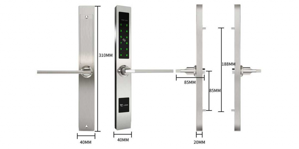 Умный электронный дверной замок SAFEBURG SMART SLIM LOCK