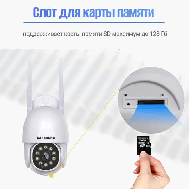 Камера видеонаблюдения wifi уличная SAFEBURG EYE-202