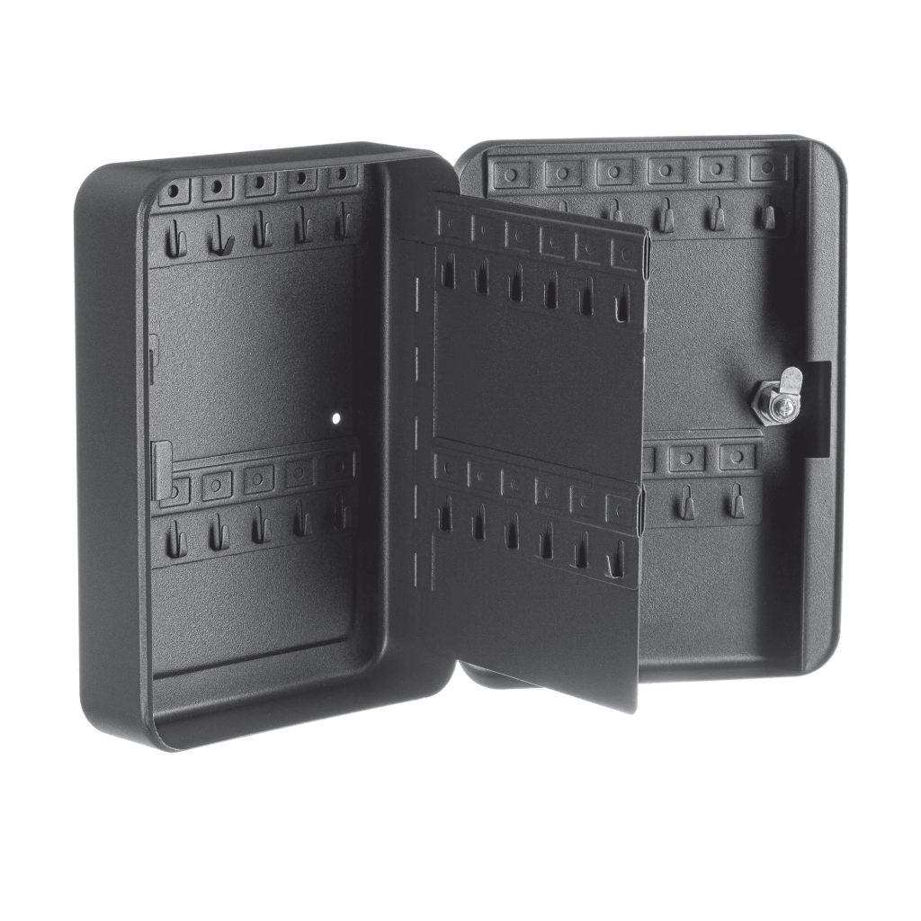 Ключница настенная металлическая с замком SAFEBURG Key-48 Black
