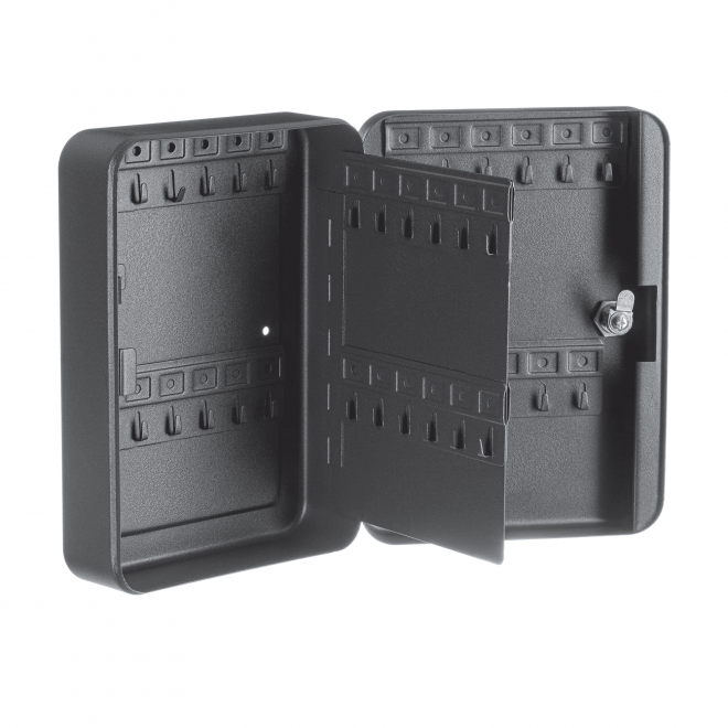 Ключница настенная металлическая с замком SAFEBURG Key-48 Black