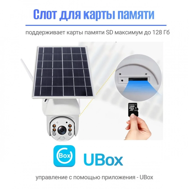 Камера видеонаблюдения 4G уличная + солнечная панель SAFEBURG EYE-480